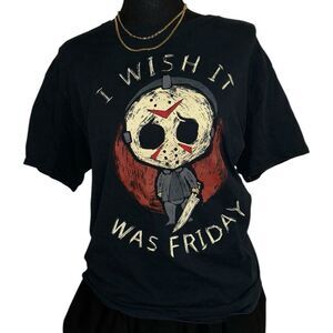 Friday The 13th I wish It was Friday Jason Voorhees graphic shirt size medium